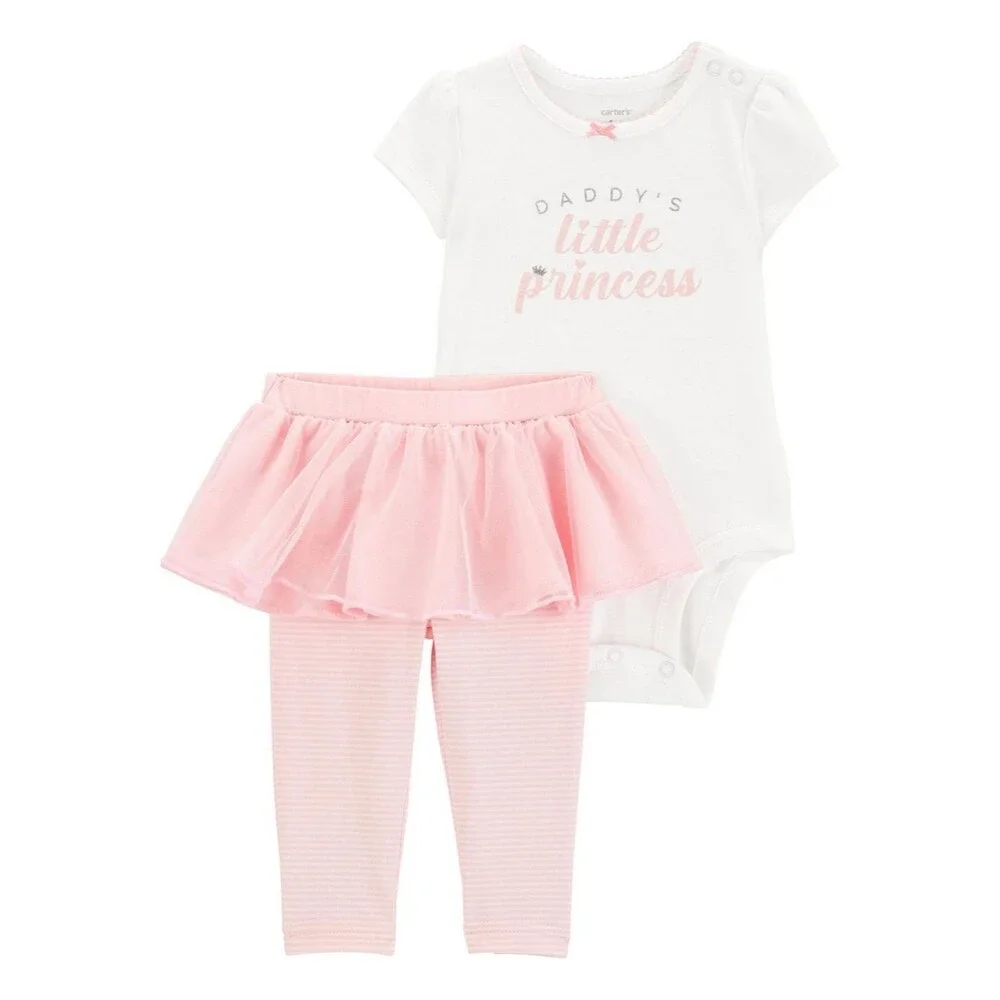 Carter’s Baby Short Sleeve Daddy’s Princess 2 Piece Outfit Set. 9 Months. NEW.